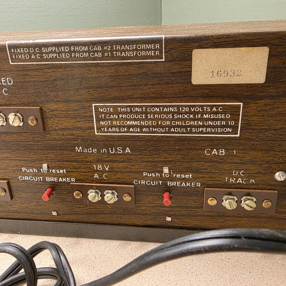 Universal Powermaster 5000 Model Train Controller Transformer Wood Grain WORKS